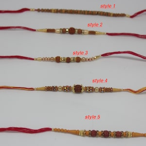 Rakhi for brothers, Rakhee Bracelet on Festival of Raksha Bandhan for Brothers, Made by fine Threads Rudraksha, rakhi for kids,rudraksha
