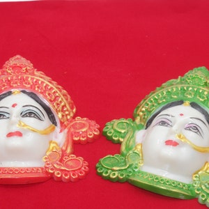 VaraLakshmi Varamaha lakshmi face-Ganesha, without decor Idol-Gowri-Laxmi Durga Ma-Ammavaru-Amman - ma kali Pooja Guari ganpati, durga pooja