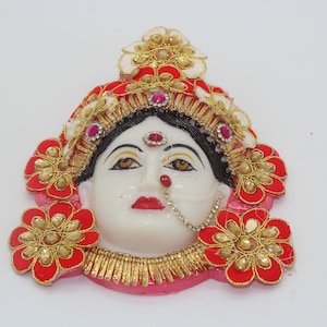 VaraLakshmi Varamaha lakshmi face-Ganesha Idol-Gowri-Laxmi Durga Ma-Ammavaru-Amman - ma kali Pooja Guari ganpati