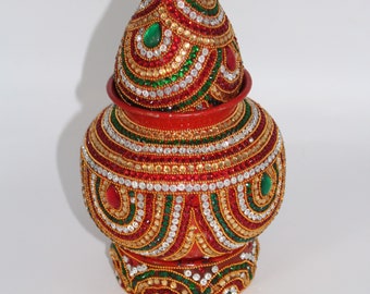 Artificial Nariyal, Mangal Nariyal Kalash set ,wedding decorations, Puja Kalash in Temple  Lota,  Pooja return gift , house warming kalash