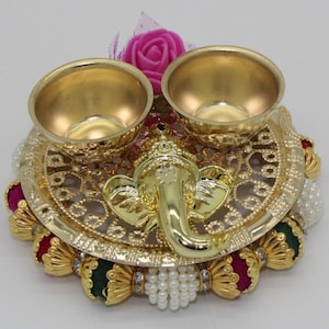 Ganesha Haldi Kumkum Holder, Birthday housewarming wedding return gift,  Sangeet Mehndi favors, Indian return gift