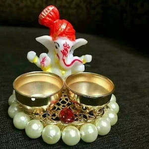 Ganesh Haldi Kumkum Holder, Haldi Kumkum Return Gift, Haldi-Kumkum Chopra, Sindur box, Diwali Gift, Bulk Puja Favor, Wedding Favor,Golupooja