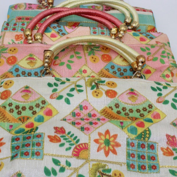 Bulk Indian handmade women's handbag, return gift, birthday gift, Bridesmaid gift, Navratri gift, Deepawali gift, bulk return gift bag