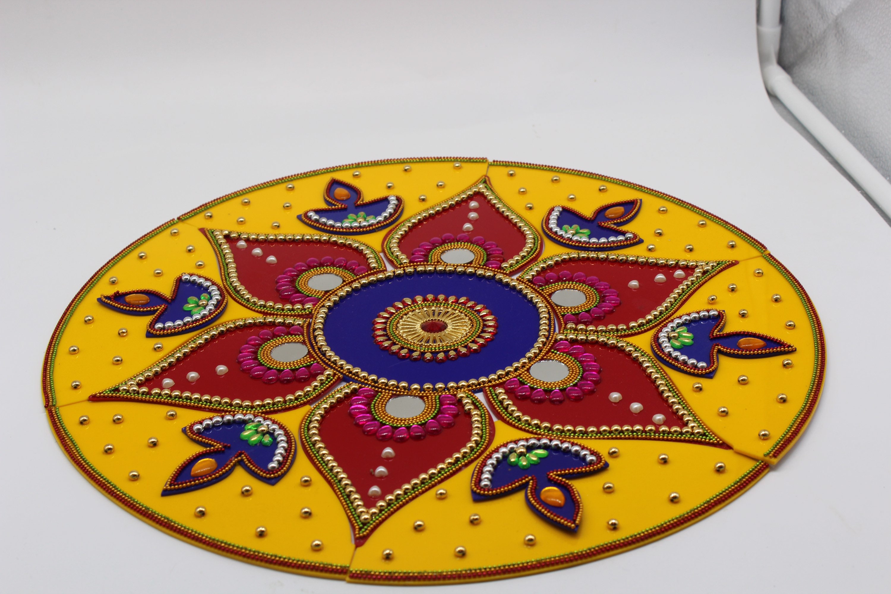 Acrylic Rangoli/ Home Decor/diwali /floor Decorations/ Modak Rangoli ...