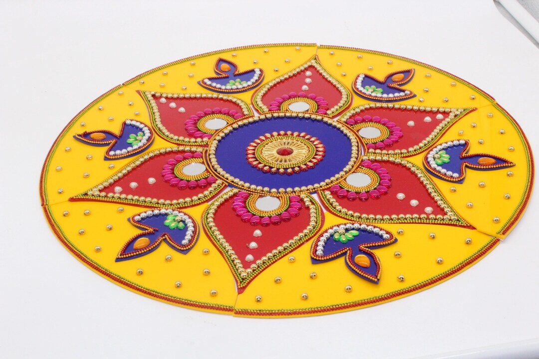 Acrylic Rangoli/ Home Decor/diwali /floor Decorations/ Modak Rangoli ...