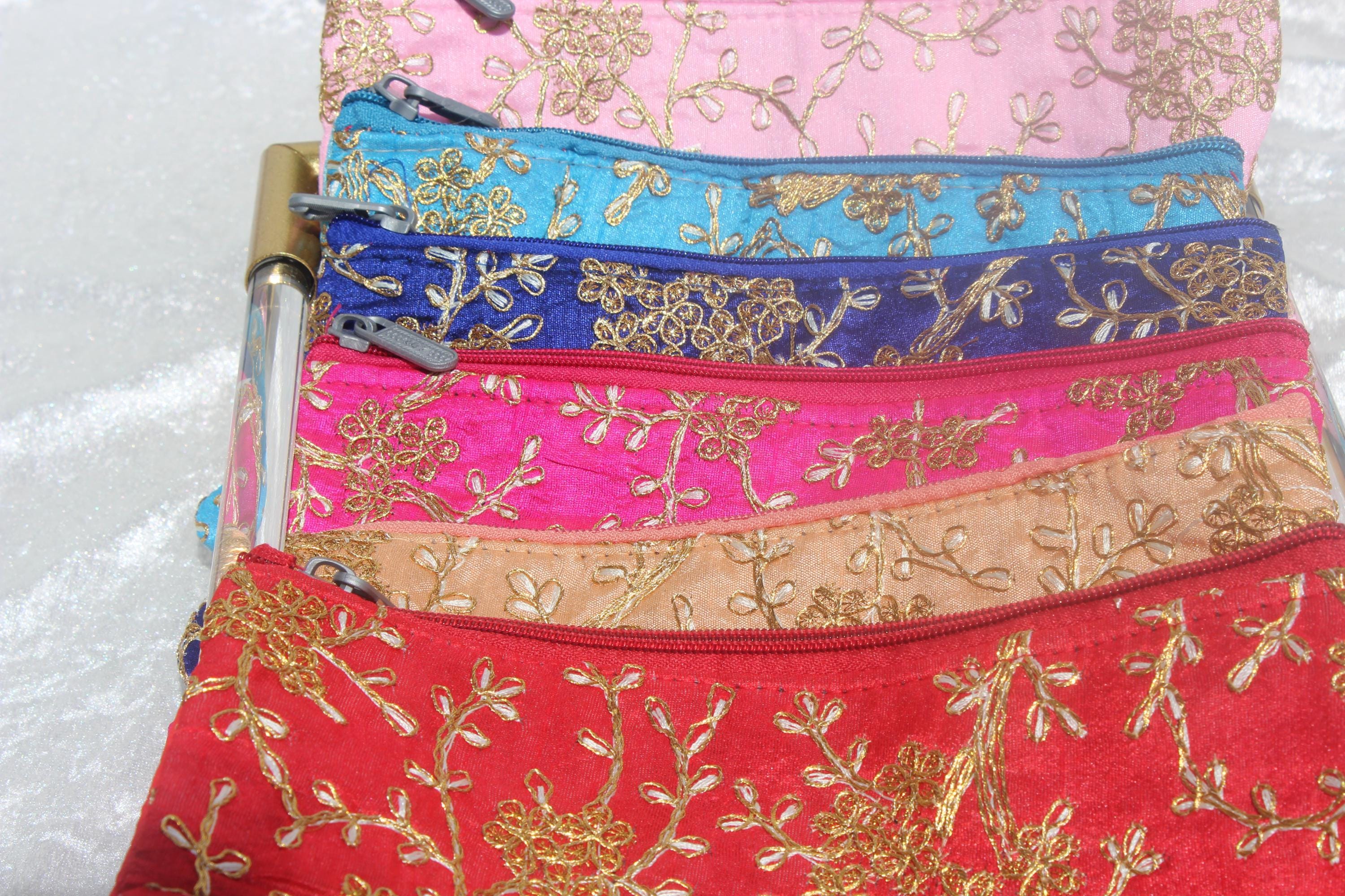 Pochette indienne, sac cadeau, cadeau Diwali, cadeaux de babyshower, faveur de mariage, cadeau Mehndi, cadeau sangeet, sac cadeau de retour indien