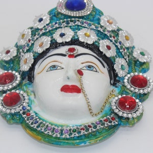 VaraLakshmi Varamaha lakshmi face-Ganesha Idol-Gowri-Laxmi Durga Ma-Ammavaru-Amman - ma kali Pooja Festivals Navratri Pooja