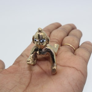 brass baby Krishna, ladder Gopal Krishna statue murti idol, baby Krishna murti, kanudo murti, baby Thakur ji