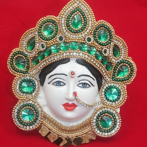 VaraLakshmi Varamaha lakshmi face-Ganesha, Idol-Gowri-Laxmi Durga Ma-Ammavaru-Amman - ma kali Pooja Guari ganpati, durga pooja