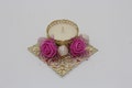 small Flower decorated candle holder, baby shower return gift, Indian return gift, wedding gift, bulk return gift, small favor, varalakshmi