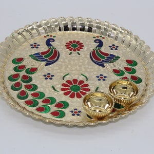 Acrylic Haldi kumkum holder puja thali, Indian return gift, return gift for pooja, Navratri favor  housewarming favor, Diwali return gift