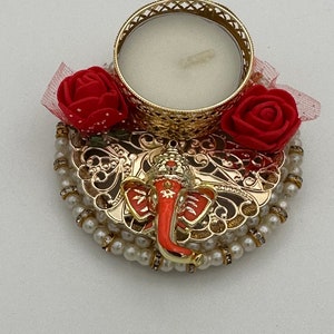 Ganesha tealight holder| Indian return  Gift | diwali pooja | Indian return gift | wedding gift | sangeet ceremony| wedding gift|