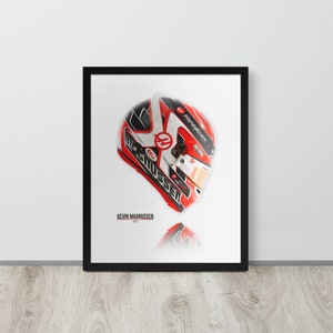 Kevin Magnussen | Helmet | 2023 | Haas | Illustration | Wall Art | Print | Poster | A4 | A3 | A2