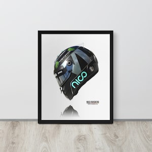 Nico Rosberg | Helmet | 2016 | Mercedes | Illustration | Wall Art | Print | Poster | A4 | A3 | A2