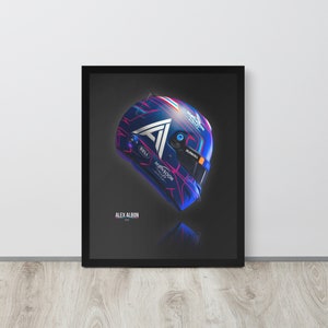 Alex Albon | Helmet | 2023 | Williams | Illustration | Wall Art | Print | Poster | A4 | A3 | A2