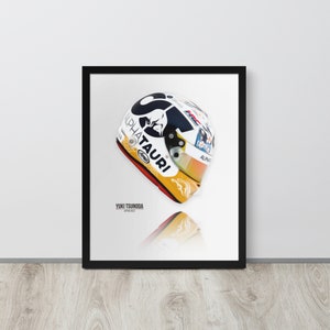 Yuki Tsunoda | Helmet | 2022 | Japan | Alpha Tauri | Illustration | Wall Art | Print | Poster | A4 | A3 | A2