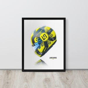 Lando Norris | Helmet | 2023 | McLaren | Illustration | Wall Art | Print | Poster | A4 | A3 | A2