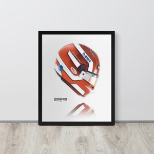 Esteban Ocon | Helmet | 2022 | Alpine | Illustration | Wall Art | Print | Poster | A4 | A3 | A2