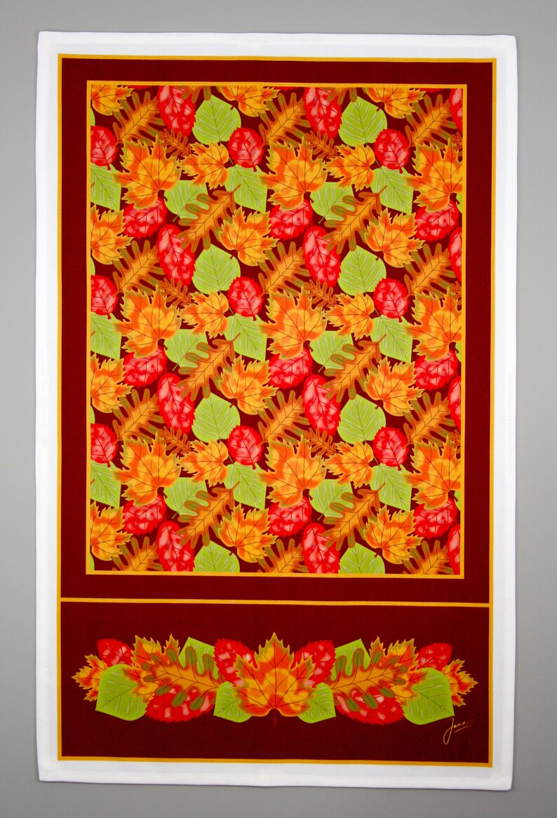 Autumn Leaves Tea Towel image 1