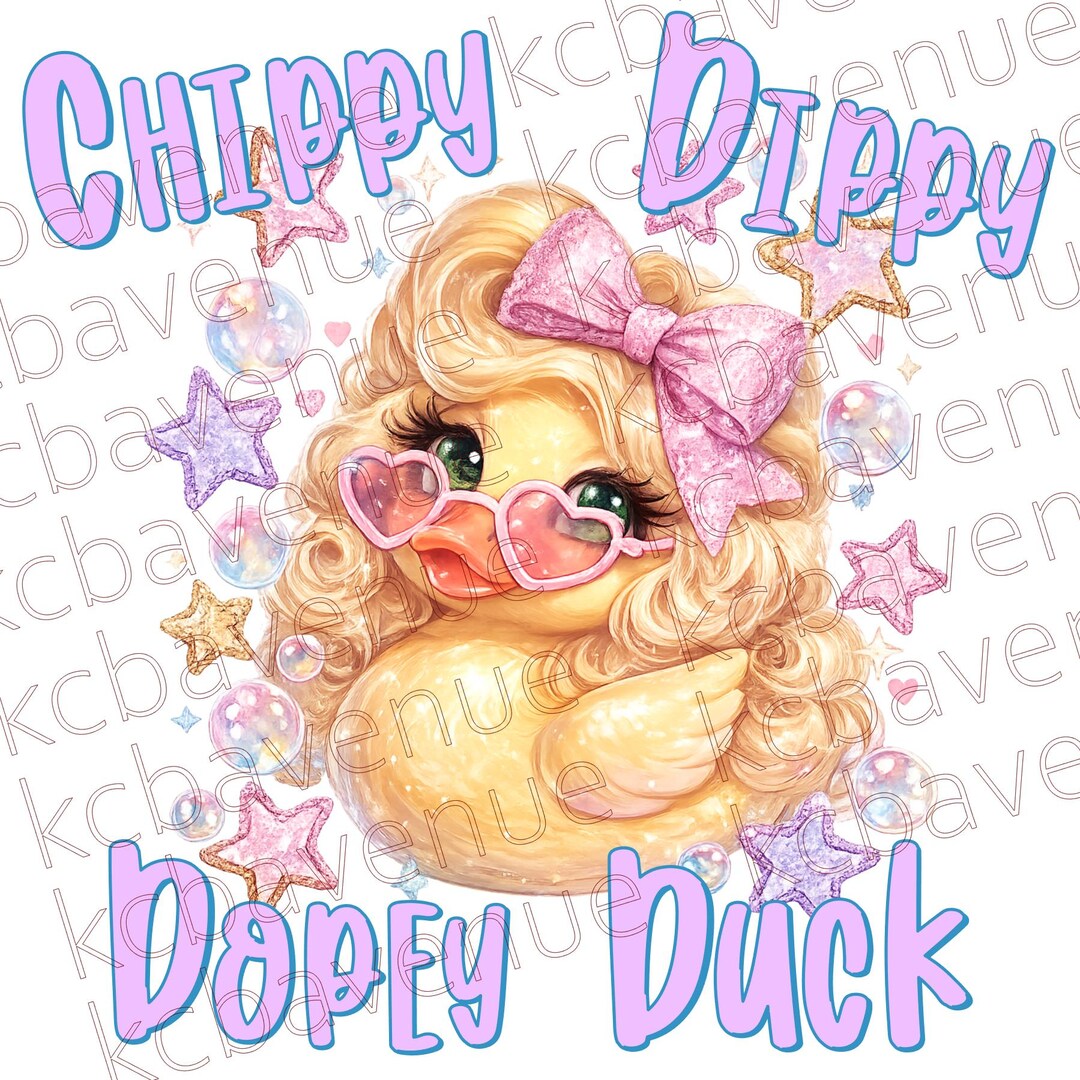 Chippy Dippy Dopey Duck PNG - Etsy