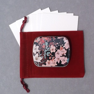 SMALL TIN with 2.5ml Gansai Pans in Japanesque Travel Case with Pouch and ACEO Cards as Pocket Palette Set