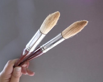 CUNNIGHAM JAPAN, Vintage Ox Sabeline Brushes, Size 12 Round