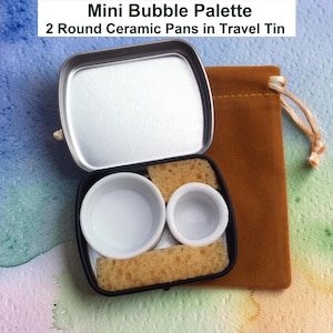 Mini Modular Bubble Palette with Ceramic Round Half & Full Pans in Tin