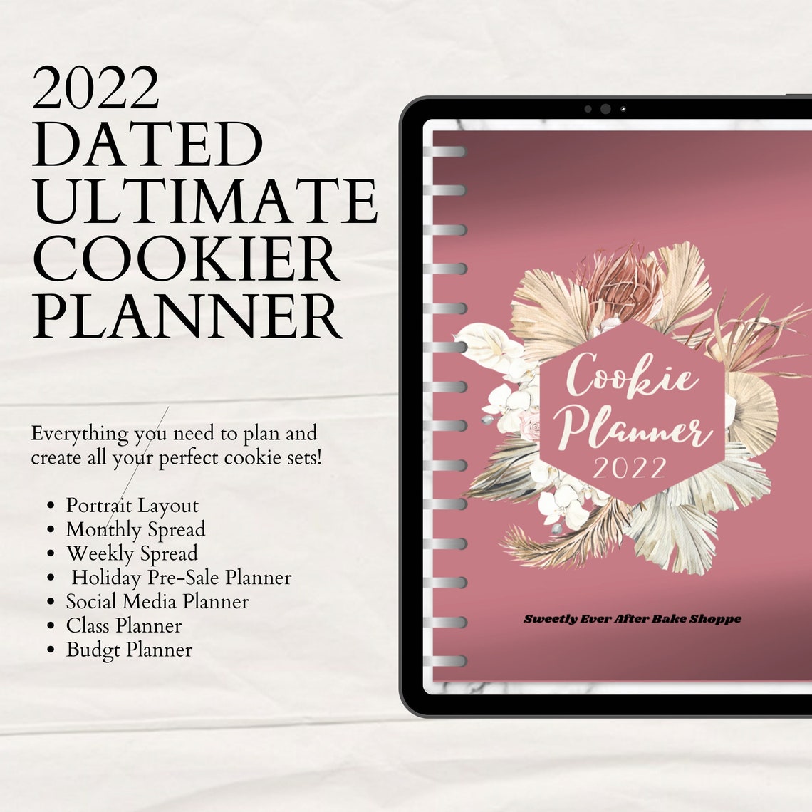 2022 Ultimate Digital Cookie Planner Home Bakery Business Etsy