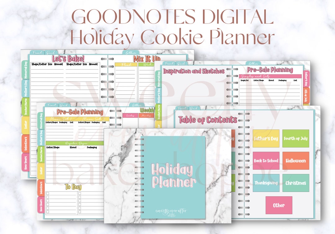 Holiday Cookier Planner Digital Cookier Planner Holiday Planning