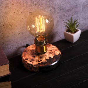 Table lamp, Desk lamp, Edison lamp, Rustic home decor, Gift for men, Farmhouse decor, Home decor, Desk accessories, Industrial lighting