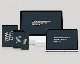Minimalistische Inspirerende Offerte Wallpaper Set | iPhone-achtergrond, iPad-achtergrond, Macbook-achtergrond, achtergrond voor laptops, bureaubladachtergrond
