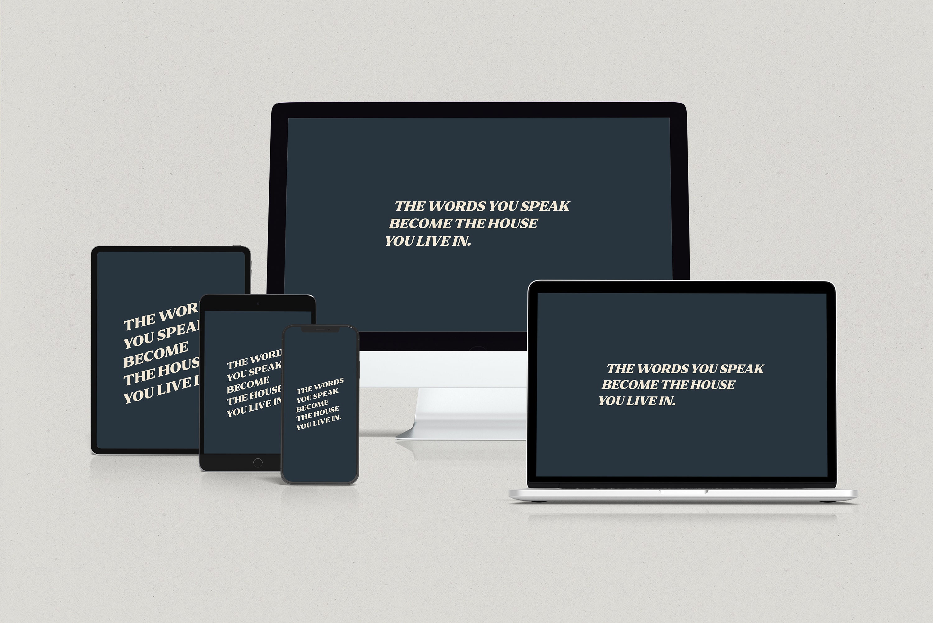 Minimalist Inspirational Quote Wallpaper Set | iPhone Wallpaper, iPad