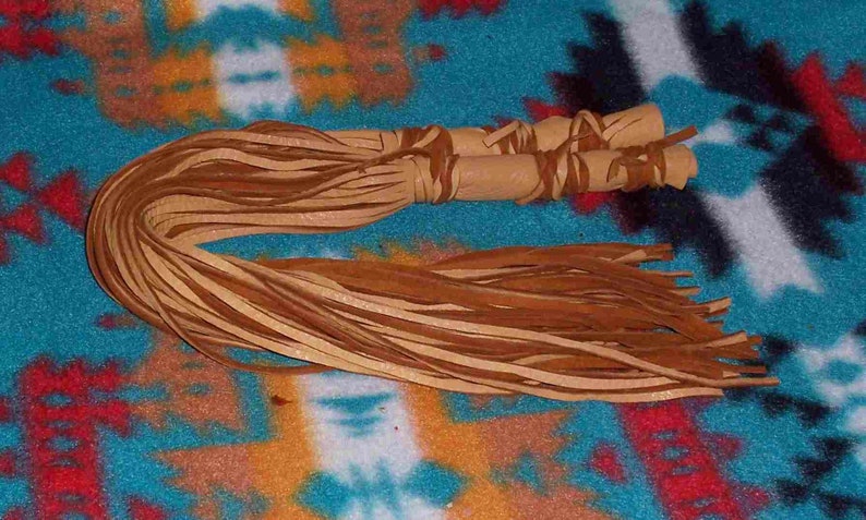 Native American Authentic Hair Ties Brown Deerskin Leather Etsy