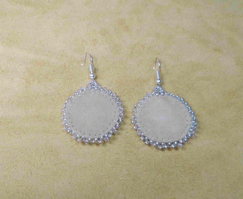 Native American Authentic Beaded Rosette Earrings