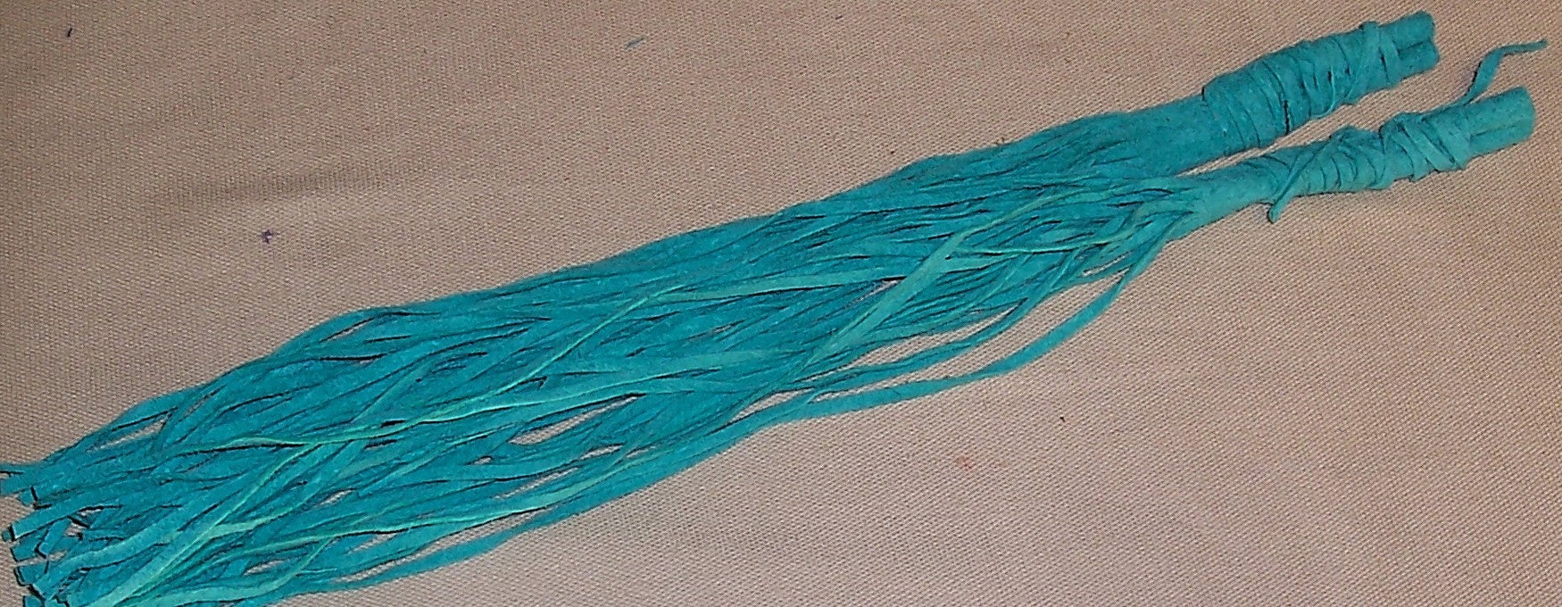 Native American Teal Colored Pigskin Leather Hair Ties Etsy