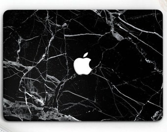 Black Marble MacBook Hard Case MacBook Air 13 M2, MacBook Pro 13 M2, MacBook Pro 14 Case, MacBook Pro 16, M1 2021 /M2 2022 2023 Case AMM2011