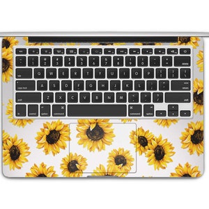 Sunflowers MacBook Decal MacBook Pro Case MacBook Air Case Sunflower MacBook Skin Laptop Skin MacBook Air MacBook Pro Skin Floral US3106 image 2