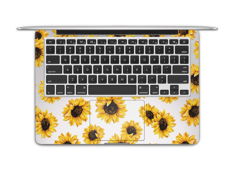 Sunflowers MacBook Decal MacBook Pro Case MacBook Air Case Sunflower MacBook Skin Laptop Skin MacBook Air MacBook Pro Skin Floral US3106 image 2