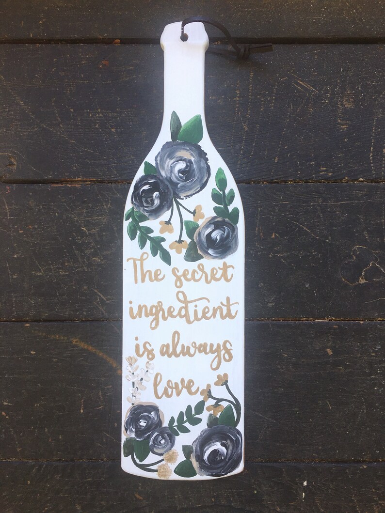 The Secret Ingredient Is Always Love Wood Cutting Board Sign Etsy