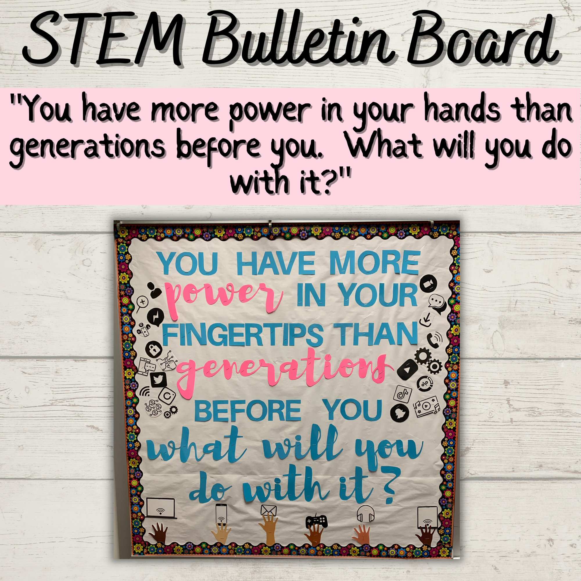 Tech Inspired Bulletin Board for the Classroom - Etsy