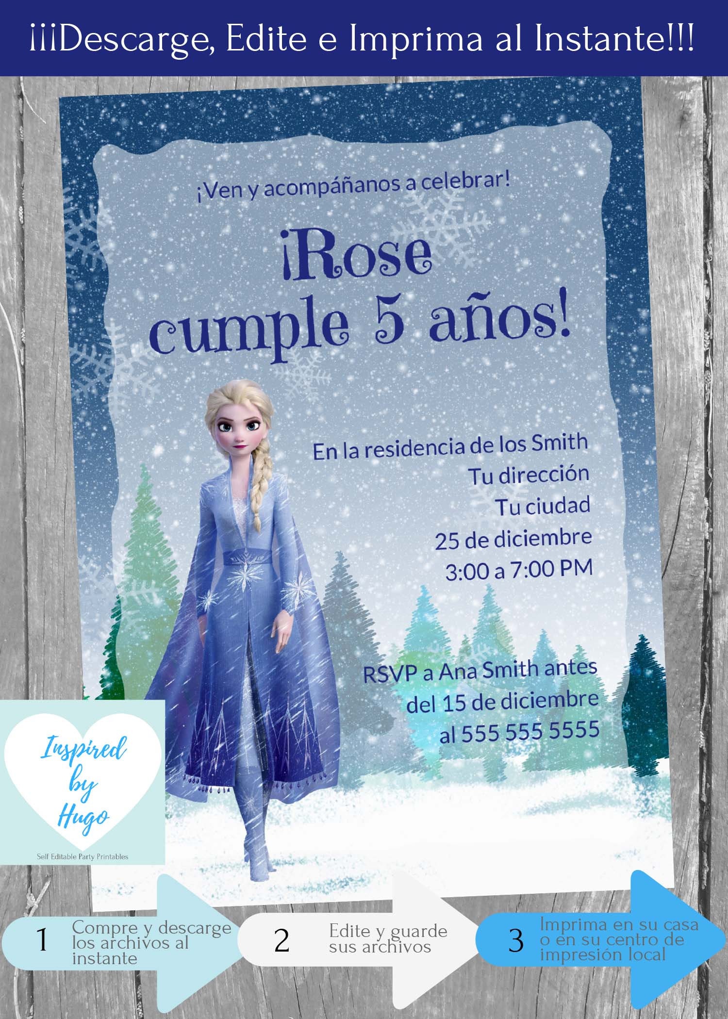 Invitación Frozen 2 Fiesta Cumpleaños Invitación Disney - Etsy