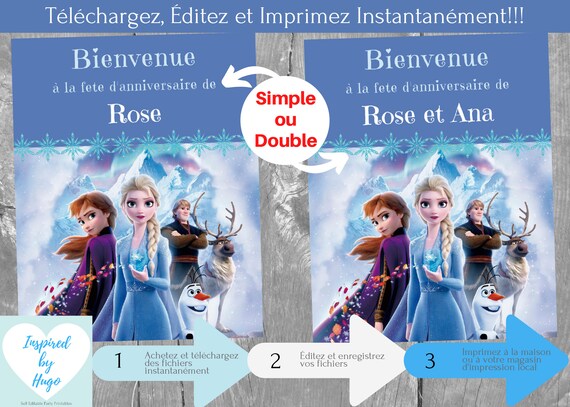 Panneau De Bienvenue La Reine Des Neiges 2 D Anniversaire Etsy Panneau De Bienvenue La Reine Des Neiges 2 D Anniversaire Etsy