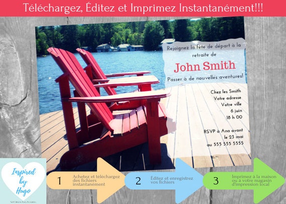 Invitation Fete Depart En Retraite Invitation Depart A La Etsy