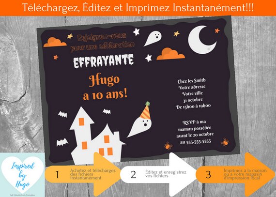 Invitation Fete D Halloween D Anniversaire Etsy Invitation Fete D Halloween D Anniversaire Etsy