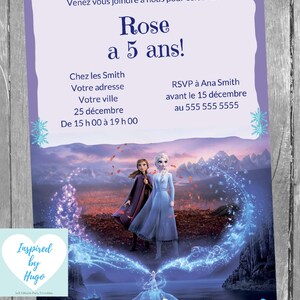 Invitation La Reine Des Neiges Fete D Anniversaire Disney Etsy