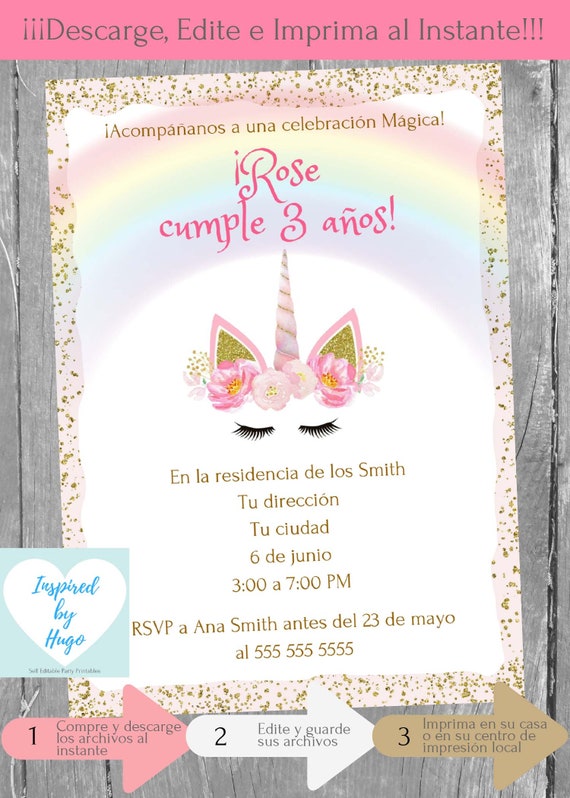 Featured image of post Invitacion Unicornio Ni a Hermosa invitaci n de unicornio con fondo blanco