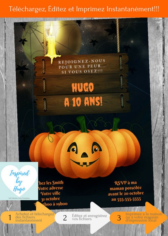 Invitation Fete D Halloween D Anniversaire Etsy