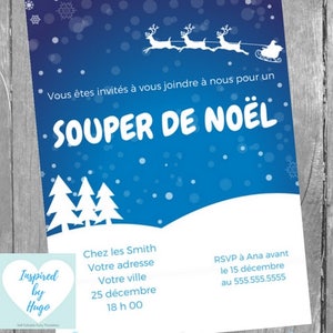 Invitation Repas De Fin D Annee Diner Entreprise Souper Etsy