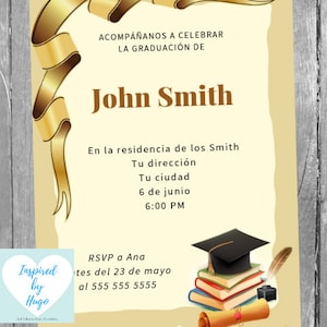 Invitation Soirée Remise des Diplômes Bal des finissants Bal de Promo Téléchargement Instantané Invitation français Éditable à Personnaliser