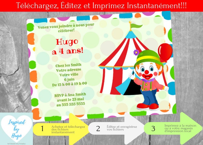 Cartes invitation - Cirque - Prune & Sibylle – Maison Paon